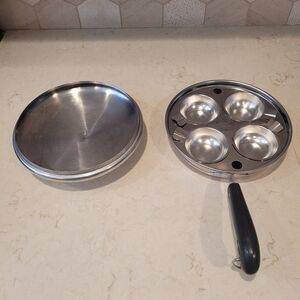 Vintage Revere Ware Skillet with Egg Poacher